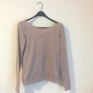 Open back long sleeve shirt